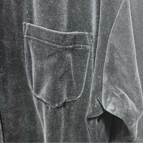 VINTAGE Disney The Disney  Catalog XXL Black Velour Button Up Shirt - Picture 6 of 11